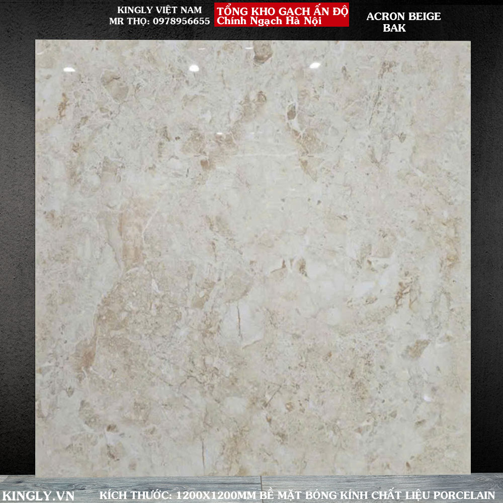 Gạch ấn độ 1200x1200 ACRON BEIGE